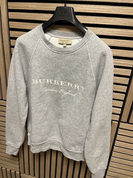 BURBERRY : Grey Knit Logo Ebroidered Sweat -  размер S / Оригинал