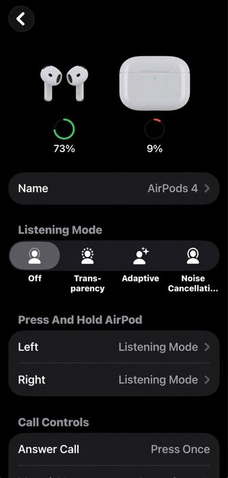 Apple AirPods 4 cu ANC - Ca Noi, Garantie Noiembrie 2026, Foarte Putin Folosite