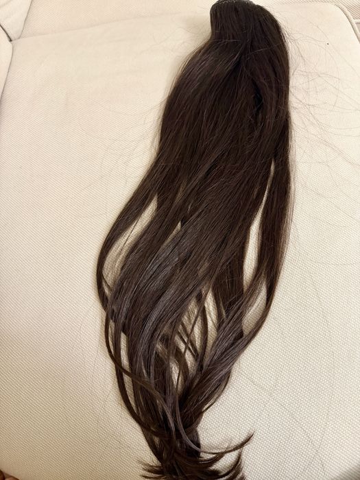 Естествена кестенява коса