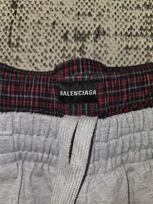 Balenciaga double waist shorts grey