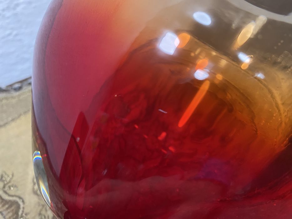 Винтидж настолна лампа Murano масивно стъкло Италия 1960