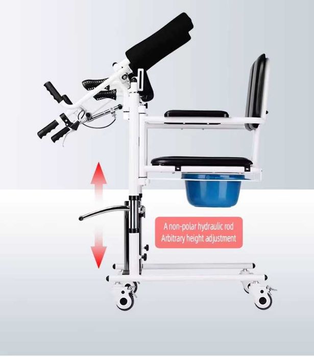 Хидравлично приспособление с двойно повдигане за преместване инвалиди