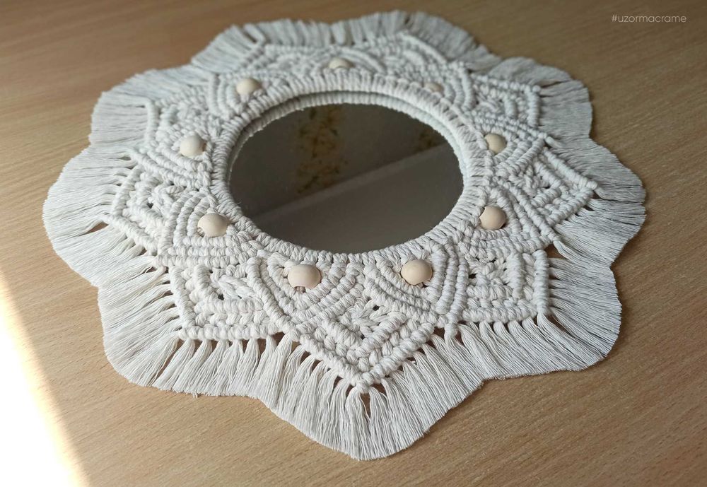 Зеркало макраме ручной работы