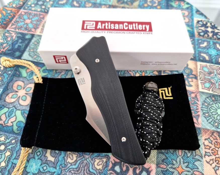 Cutit pliabil EDC Artisan Ahab, otel AR-RPM9, nou