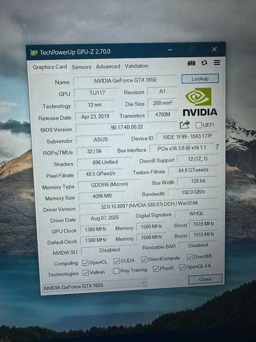 ASUS TUF Gaming F15 FX506LH | i5-10300H | GTX 1650 | 16GB RAM | 512GB SSD | 144Hz
