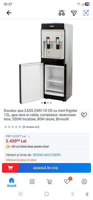 Dozator apa cu minifrigider