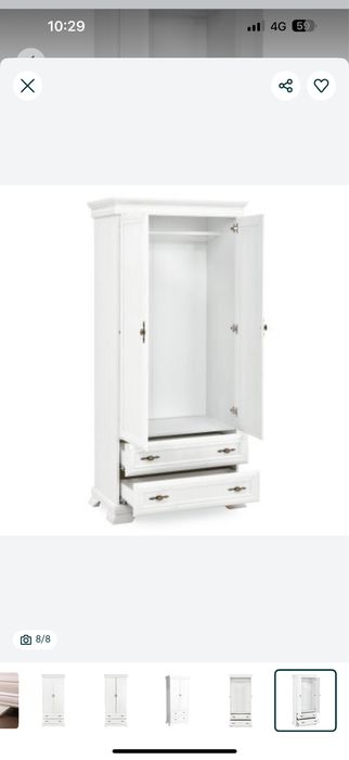 Dulap MOBEXPERT cu 2 usi si 2 sertare, Alb