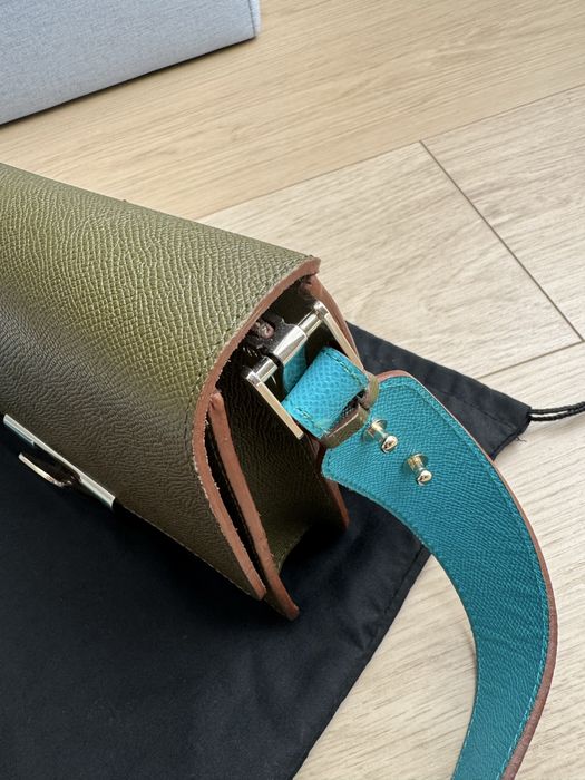 Massimo Duti чанта естествена кожа с етикет