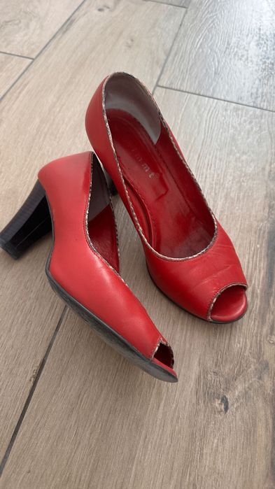 Pantofi piele rosii