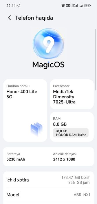 Honor 400 Lite 5G
