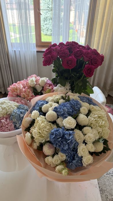 Свежие готовые букеты