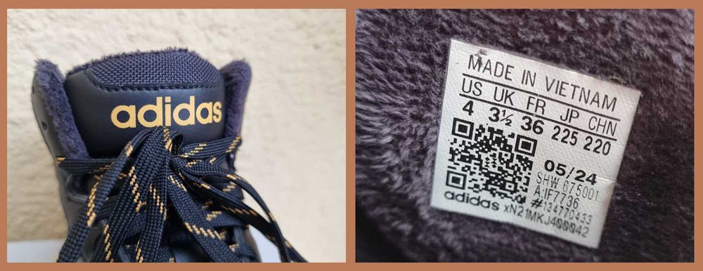 Ghete bocanci Adidas marimea 36, imblaniti