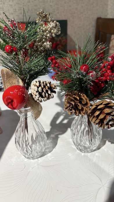 Мини ваза с цветами