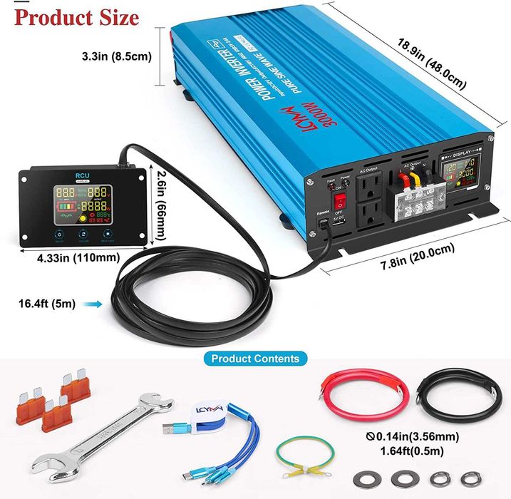 Invertor Solar 2000W Sinus Pur – 12V/24V DC , 3000W,4000W, Factura
