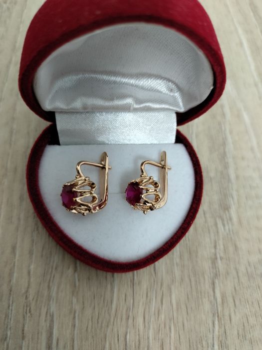 Советские серьги 583 пробы