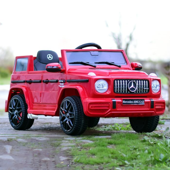 Masinuta Electrica Copii Mercedes G63 AMG Rosie, 70W, 12V, Scaun