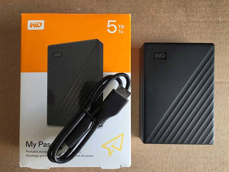 WD My Passport 5TB Външен Твърд Диск УСБ, Hard Drive USB 3.2 Gen
