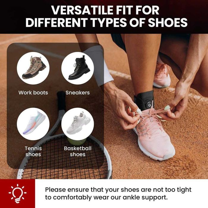 Welnove глезенна шина с метална шина за навехнати глезени - Черна L