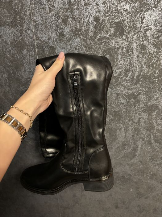 Cizme lungi peste genuchi, noi, marimea 37