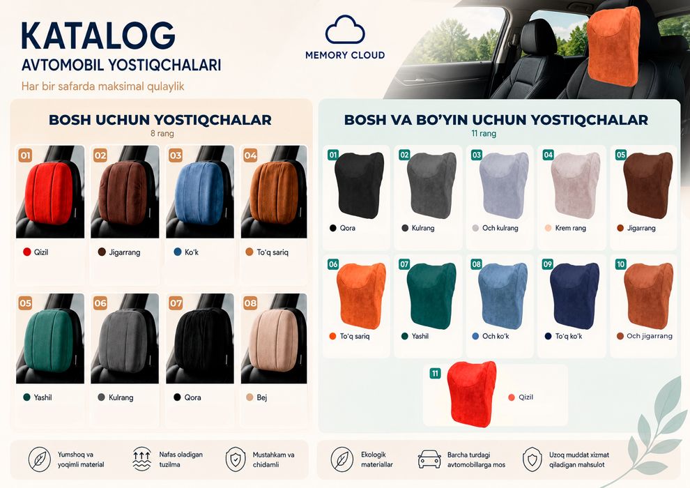 Ортопедические подушки из меморй фоам