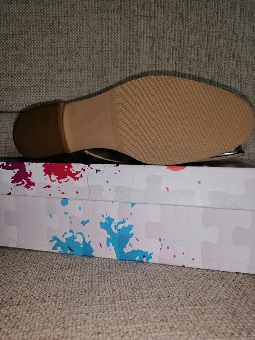 Pantofi casual aurii, La Scarpa, mas 39, piele naturala