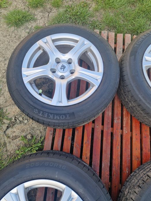 Jante 5x112 r16 cu cauciucuri 205 60 16 noi Dot 2024