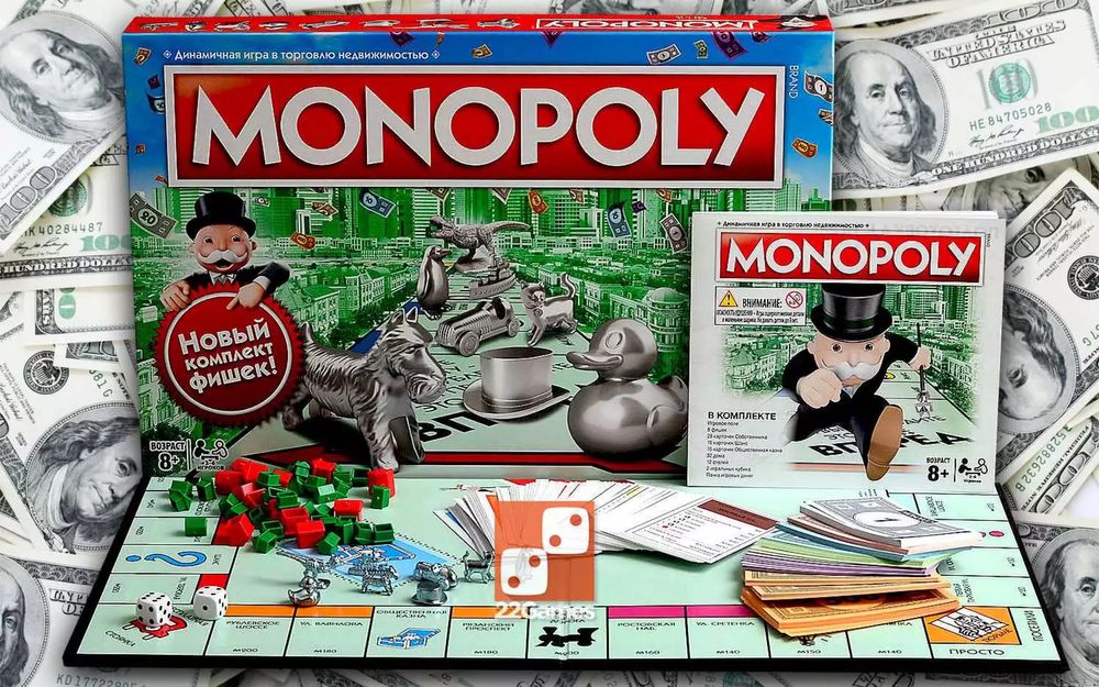 Настольная игра «MONOPOLY» классическая, металлические фишки