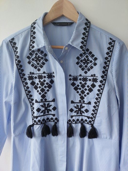 Camasa cu broderii Zara