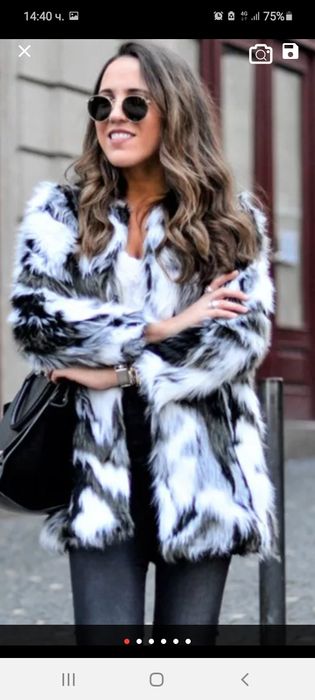 Елегантно,леко,пухено палто