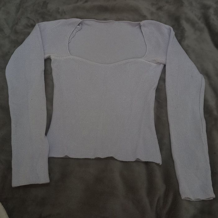 комплект джемпер|топ|лонгслив в рубчик