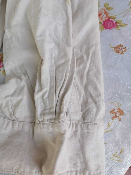 camasa barbateasca veche din panza  de  in   tesuta  in  casa