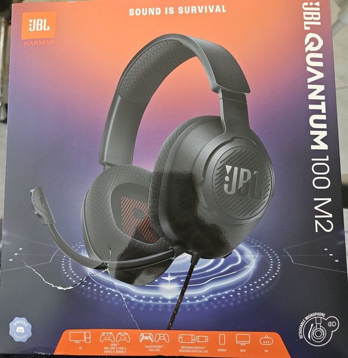 Геймърски слушалки JBL Quantum 100 M2- чисто нови