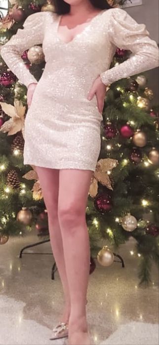 вечернее платье с пайетками