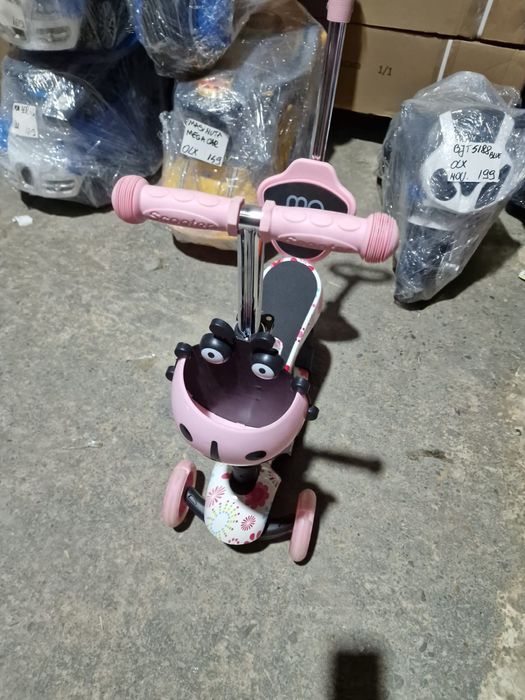 Trotineta evolutiva Moni Scooter 3 in 1 Lollipop Pink