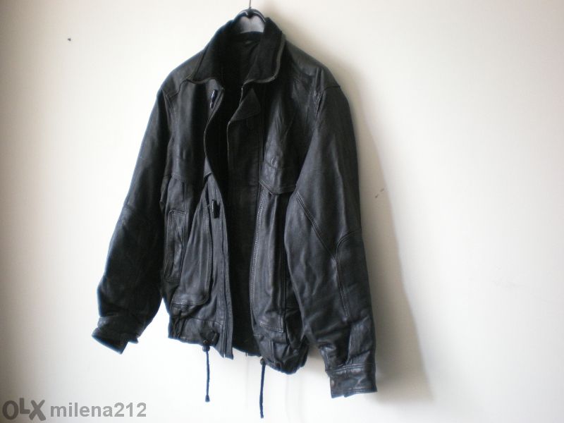 черно кожено мъжко яке