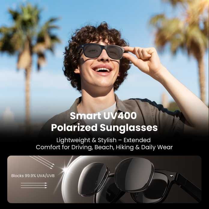 Ochelari SmartweariQ Bluetooth – Audio, Apeluri, Lentile Polarizate HD, Autonomie mare