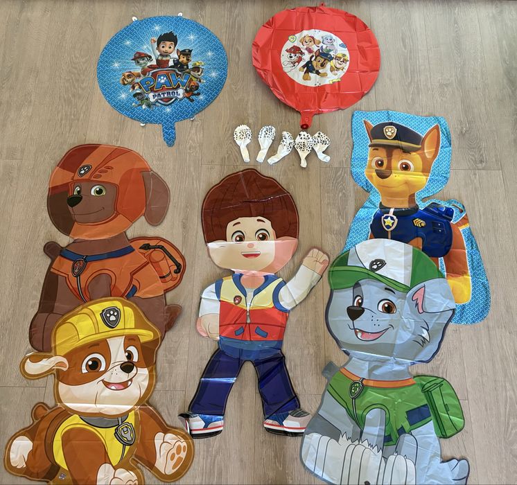 Seturi Paw Patrol pentru baieti si fete+bonus cifra si baloane  latex