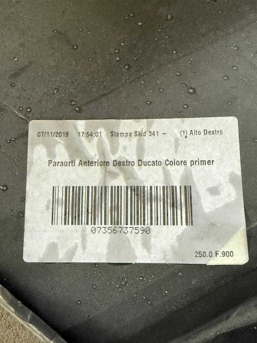 Flaps/colt bara fata Fiat Ducato/Jumper partea stanga an 2016/2022