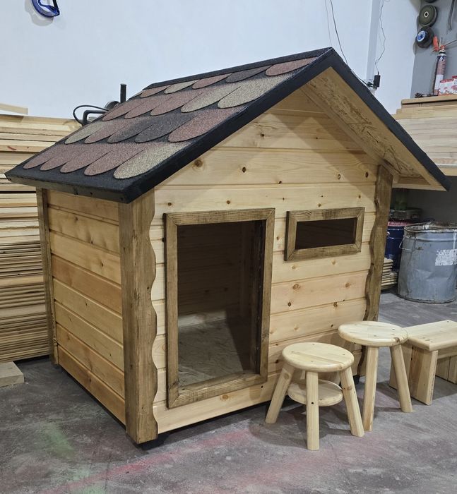Будка для собак и кошек домик вольер монеж дляживотных Столярный цех