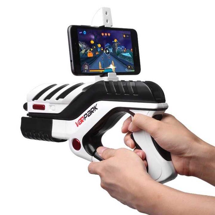 Pistol Varpark  realitate augmentata, IOS si Android, alb/negru