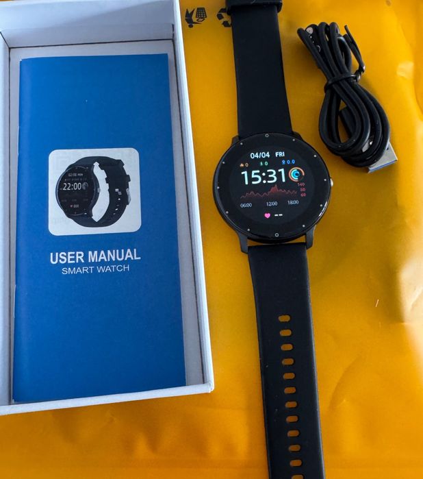 Ceas smartwatch si bratara fitness, Apeluri, Microfon, Difuzor, Notificari/Sms/Social Media