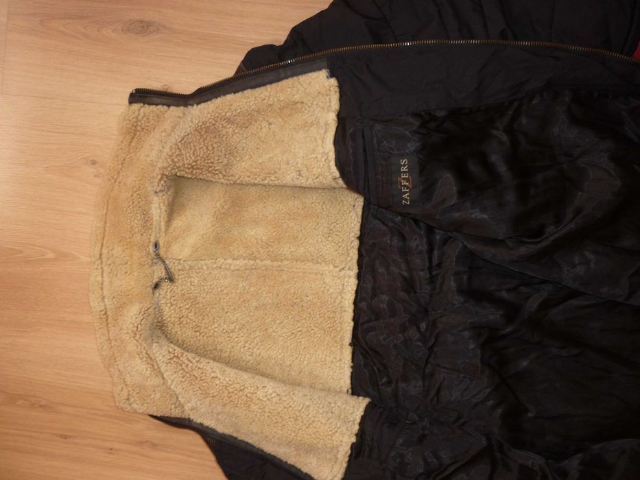 Мъжко зимно яке кожа +плат