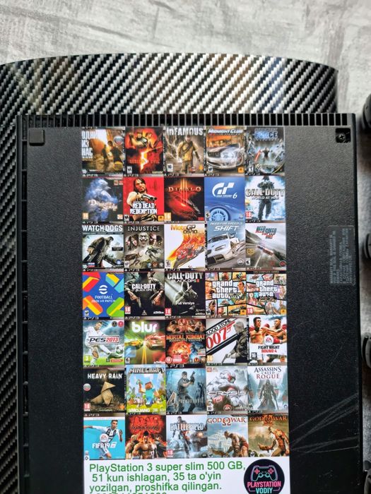 PlayStation 3 super slim 500 GB PLOMBA  Ochilmagan yangi holatda.