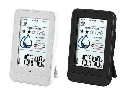 Termometru cu higrometru digital de camera, NEGRU nou sigilat Germania