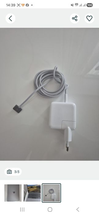 Laptop Apple MacBook Air 13,6 inch M2 256 GB ssd 8 GB ram gri spatial ca nou