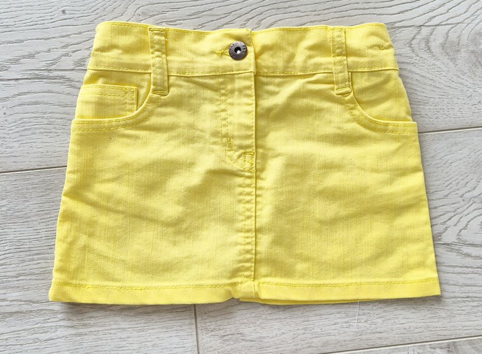 Кокетен сет деним пола и жилетка, 2-3 г.