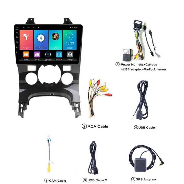 Мултимедия за Peugeot 3008 Двоен дин Навигация дисплей 2DIN Android