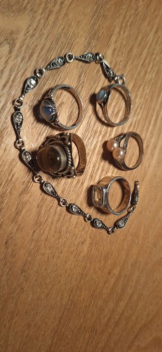 Сребро сет с тюркоаз, Ин и Ян, етно ръчна изработка