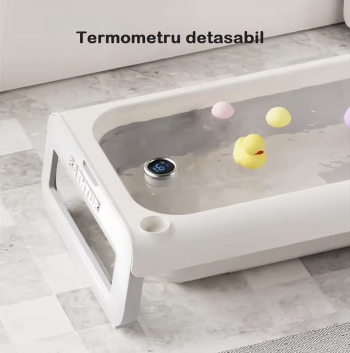 Cadita pliabila cu termometru digital