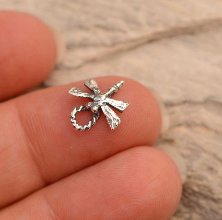 Сребърен медальон 925 водно конче – талисман за духовно израстване.